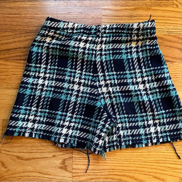 Zara blue herringbone skort size 13-14 - Picture 2 of 7